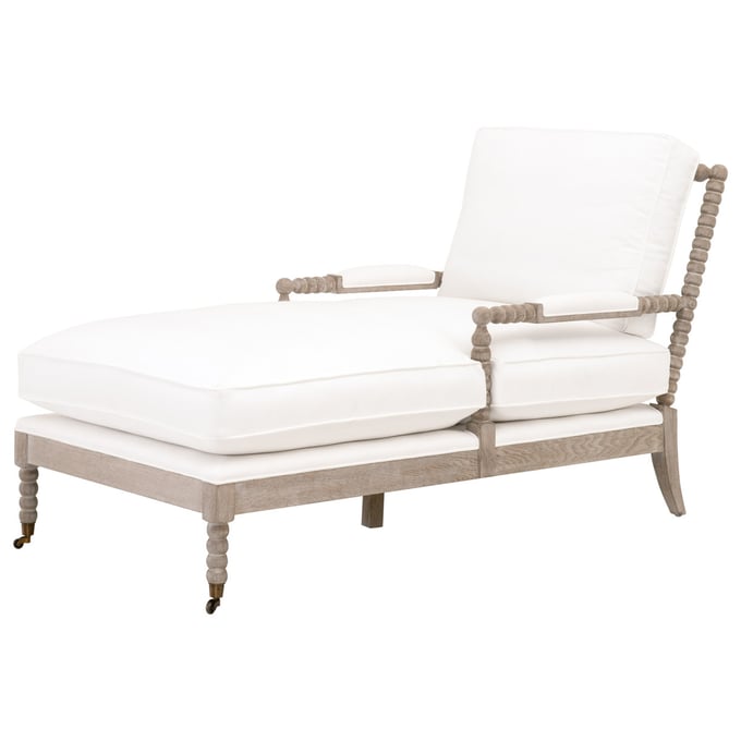 Essentials For Living Rouleau Natural Gray Pearl Chaise Lounge EFL-6647-LPPRL-NG