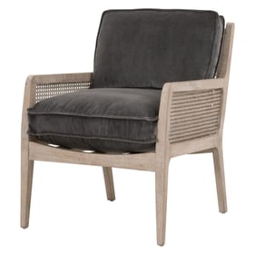 Essentials For Living Leone Natural Gray Oak Dark Dove Club Chair