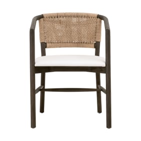 Essentials For Living Juxtaposition Pearl Matte Brown Oak Accent Chair