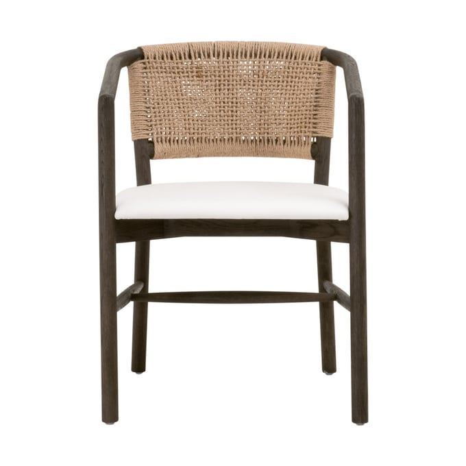 Essentials For Living Juxtaposition Pearl Matte Brown Oak Accent Chair EFL-6666-LPPRL-MBO