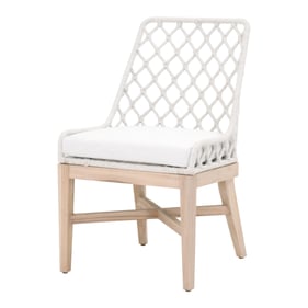 Essentials For Living Lattis White Speckle Gray Outdoor Dining Chair