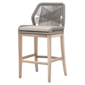 Essentials For Living Loom Platinum Smoke Gray Outdoor Bar Stool