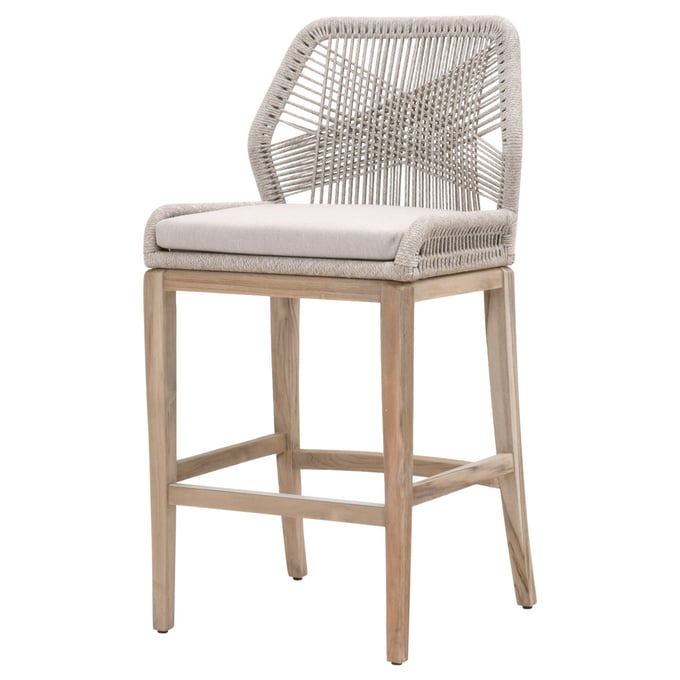 Essentials For Living Loom Taupe White Pumice Gray Outdoor Bar Stool EFL-6808BS-WTA-PUM-GT