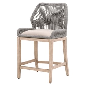 Essentials For Living Loom Platinum Light Gray Natural Counter Height Stool