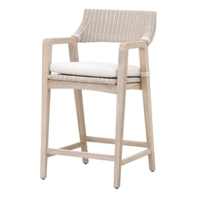 Essentials For Living Lucia White Gray Outdoor Counter Stool