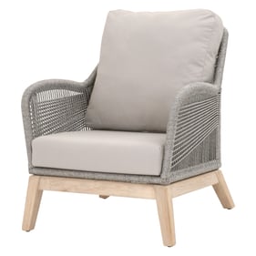 Essentials For Living Loom Platinum Smoke Gray Outdoor Club Chair