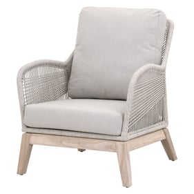 Essentials For Living Loom Gray Taupe White Outdoor Club Chair