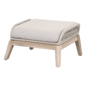 Essentials For Living Loom Gray Taupe White Outdoor Footstool