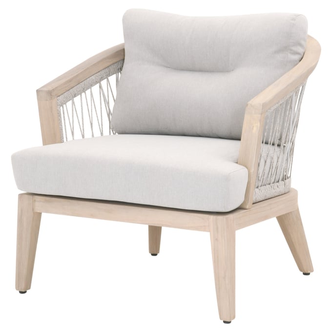 Essentials For Living Web Taupe White Pumice Gray Outdoor Club Chair EFL-6821-WTA-PUM-GT