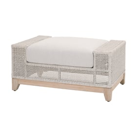 Essentials For Living Tropez Taupe White Pumice Gray Outdoor Ottoman