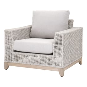 Essentials For Living Tropez Taupe White Pumice Gray Outdoor Sofa Chair