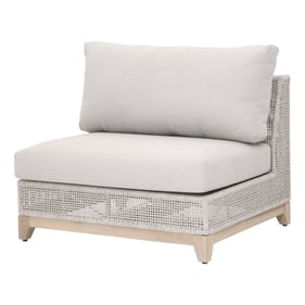 Essentials For Living Tropez Taupe White Pumice Gray Outdoor Armless Sofa C...