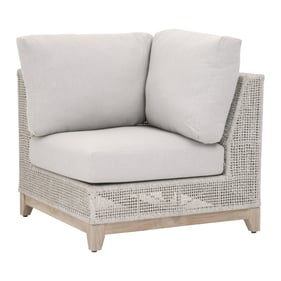 Essentials For Living Tropez Taupe White Pumice Gray Outdoor Modular Corner...