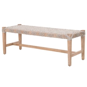 Essentials For Living Costa Taupe White Natural Gray Bench