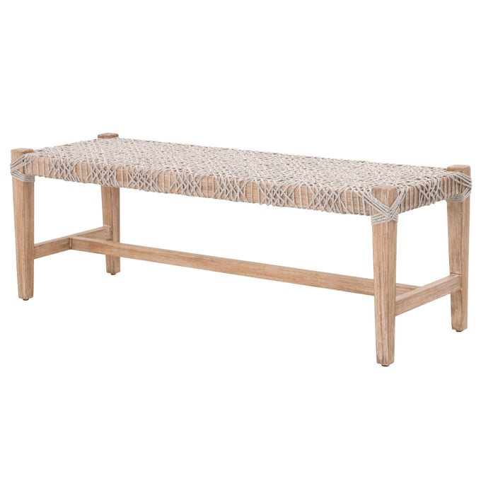 Essentials For Living Costa Taupe White Natural Gray Bench EFL-6848-WTA-NG