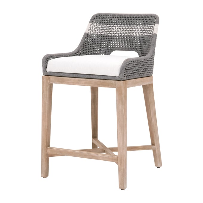 Essentials For Living Tapestry Dove White Speckle Natural Gray Counter Height Stool EFL-6850CS-DOV-WHT-NG