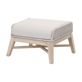 Essentials For Living Tapestry Taupe White Pumice Gray Outdoor Footstool