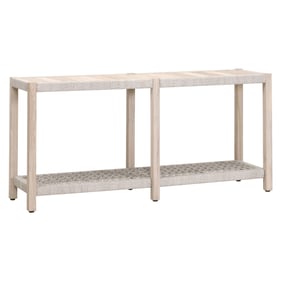 Essentials For Living Wrap Gray Taupe White Outdoor Console Table