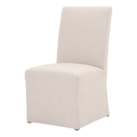 2 Essentials For Living Levi Jute Natural Gray Slipcover Dining Chairs