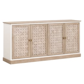 Essentials For Living Weave Gray Oak White Media Sideboard