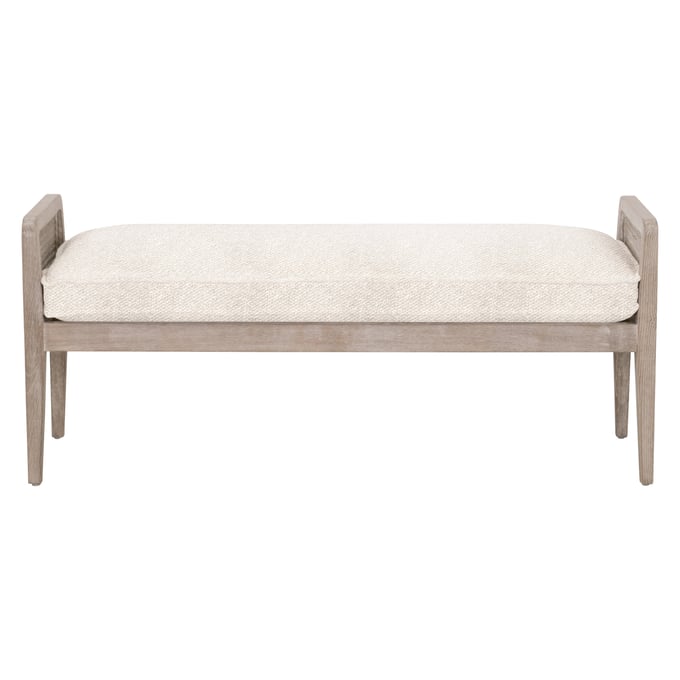 Essentials For Living Leone Natural Gray Linen Bench EFL-6698-LGLIN-NG