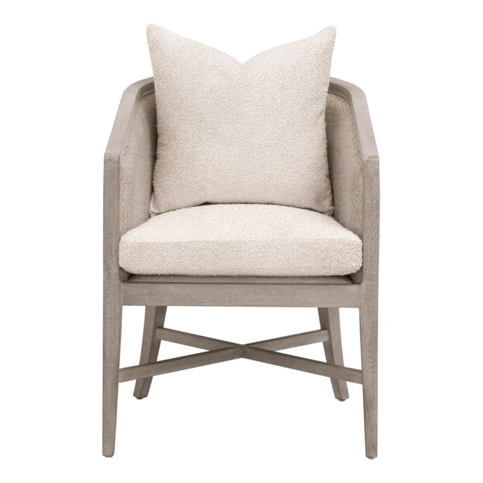 Essentials For Living McGuire Natural Gray Linen Arm Chair EFL-6642-LGLIN-NG