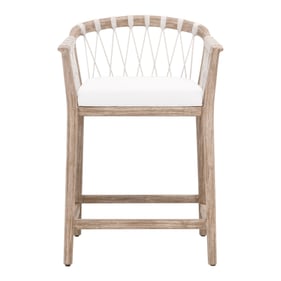 Essentials For Living Pacific Natural Gray White Peyton Pearl Counter Stool