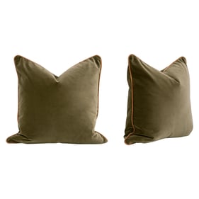 2 Essentials For Living The Not So Basic Olive Whiskey Brown 22 Inch Pillow...