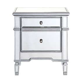 Elegant Decor Contempo Hand Rubbed Silver One Door Cabinet