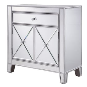 Elegant Decor Contempo Silver Cabinet