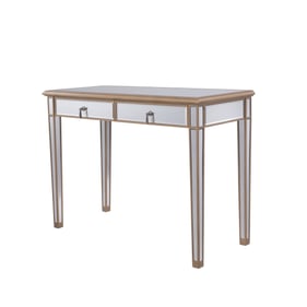 Elegant Decor Contempo Hand Rubbed Gold Vanity Table