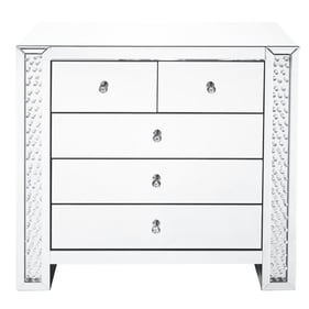 Elegant Decor Modern Clear 39.5 Inch Crystal Five Drawers Cabinet