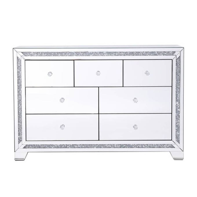 Elegant Decor Modern Clear Silver 47 Inch Crystal Cabinet ELED-MF92047