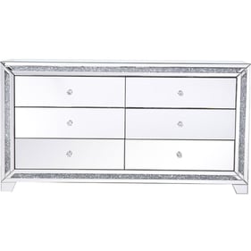 Elegant Decor Modern Clear Silver 60 Inch Crystal Cabinet