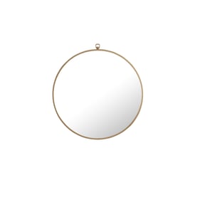 Elegant Decor Eternity Brass Decorative Hook 24 Inch Round Mirror