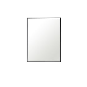 Elegant Decor Eternity Black Rectangle 24 Inch Mirror