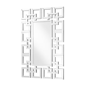 Elegant Decor Sparkle Clear 31.5 Inch Rectangle Beveled Mirror