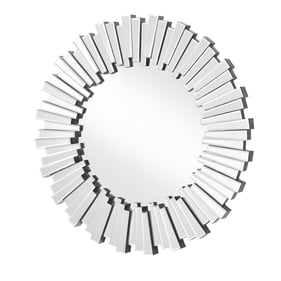 Elegant Decor Sparkle Clear 31.5 Inch Frameless Round Mirror