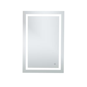 Elegant Decor Helios Silver 27 x 40 Hardwired LED Mirror