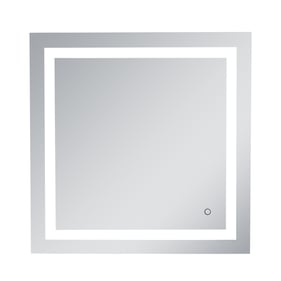 Elegant Decor Helios Silver 30 x 30 Hardwired LED Mirror