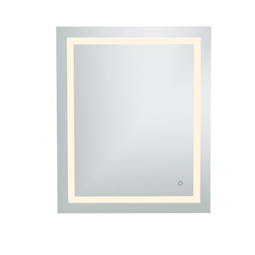 Elegant Decor Helios Silver 30 x 36 Hardwired LED Mirror