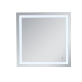 Elegant Decor Helios Silver 36 x 36 Hardwired LED Mirror