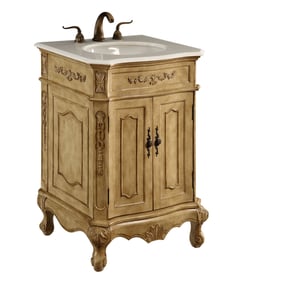 Elegant Decor Danville Beige 24 Inch Bathroom Vanity Set