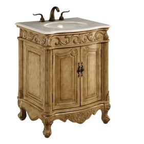 Elegant Decor Danville Beige 27 Inch Single Bathroom Vanity Set