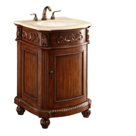 Elegant Decor Danville Brown 24 Inch Single Bathroom Vanity Set