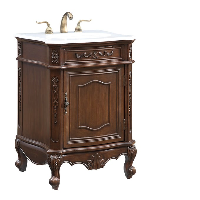 Elegant Decor Berkshire Coffee 24 Inch Single Bathroom Vanity Set ELED-VF-1031