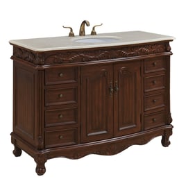 Elegant Decor Bordeaux Teak 48 Inch Single Bathroom Vanity Set