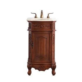 Elegant Decor Danville Teak 19 Inch Single Bathroom Vanity Set