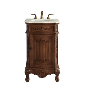 Elegant Decor Danville Teak 21 Inch Single Bathroom Vanity Set