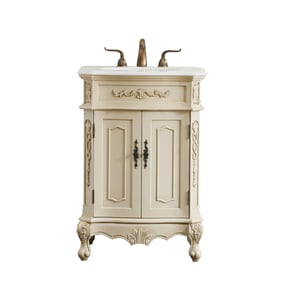 Elegant Decor Danville Light Beige 24 Inch Single Bathroom Vanity Set